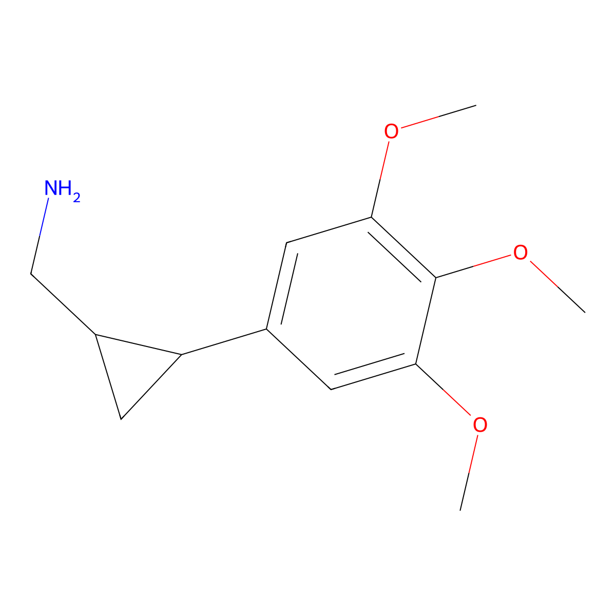 1-[2-(3,4,5-Trimethoxyphenyl)cyclopropyl]methanamine molecular structure, CAS 1226167-55-0