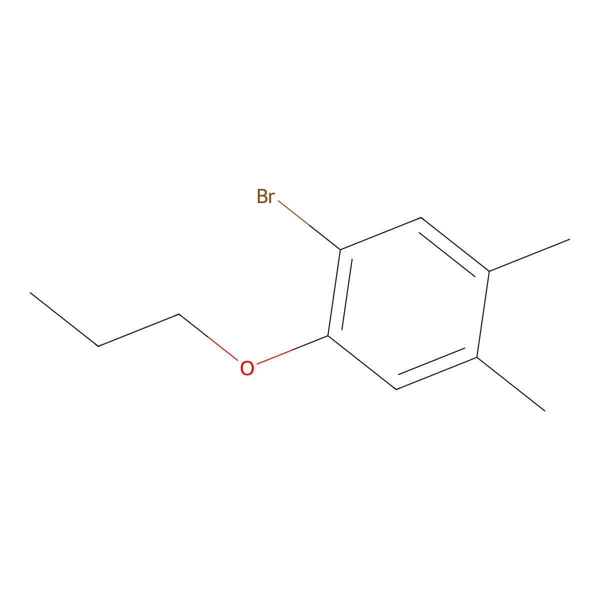 1-Bromo-4,5-dimethyl-2-propoxybenzene molecular structure, CAS 1226168-22-4
