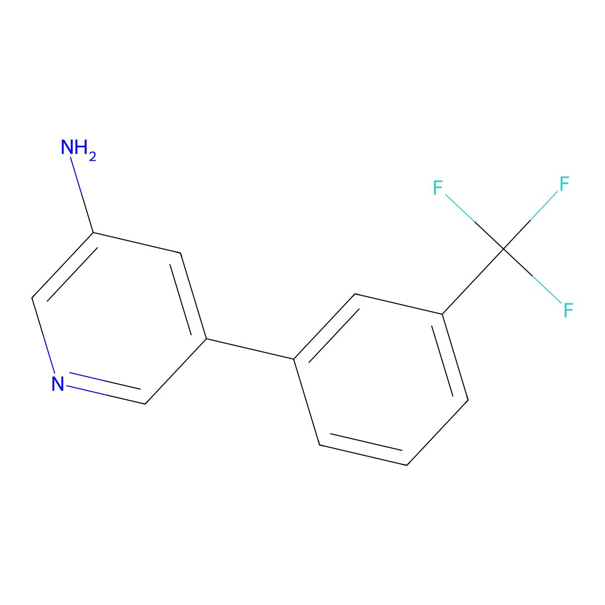 5-(3-(Trifluoromethyl)phenyl)pyridin-3-amine molecular structure, CAS 1226168-85-9