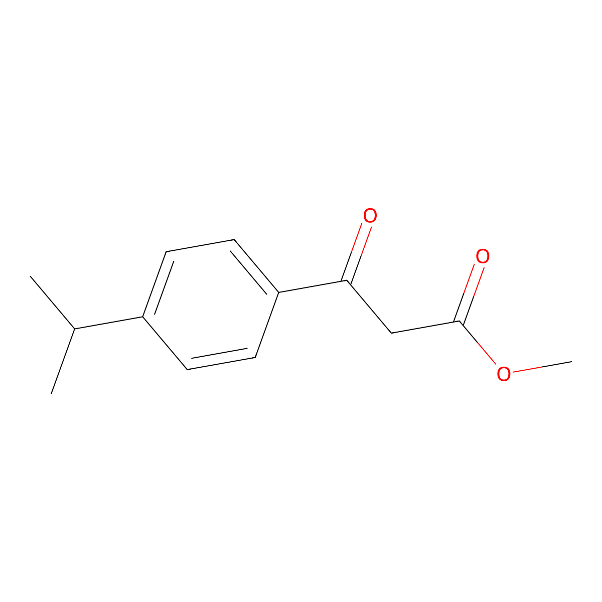 Methyl 3-(4-isopropylphenyl)-3-oxopropanoate molecular structure, CAS 1226169-30-7