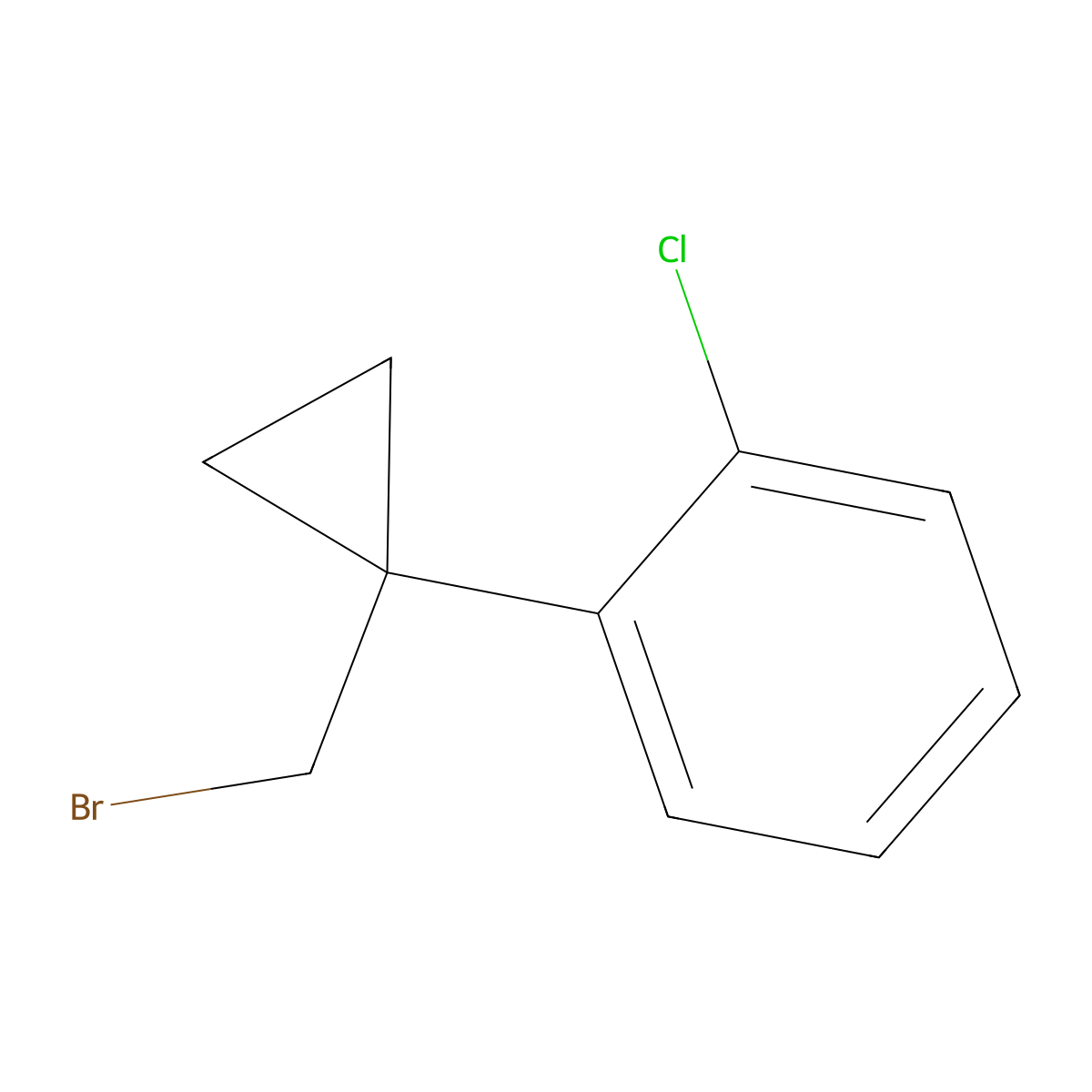 1-[1-(Bromomethyl)cyclopropyl]-2-chlorobenzene molecular structure, CAS 1226171-32-9
