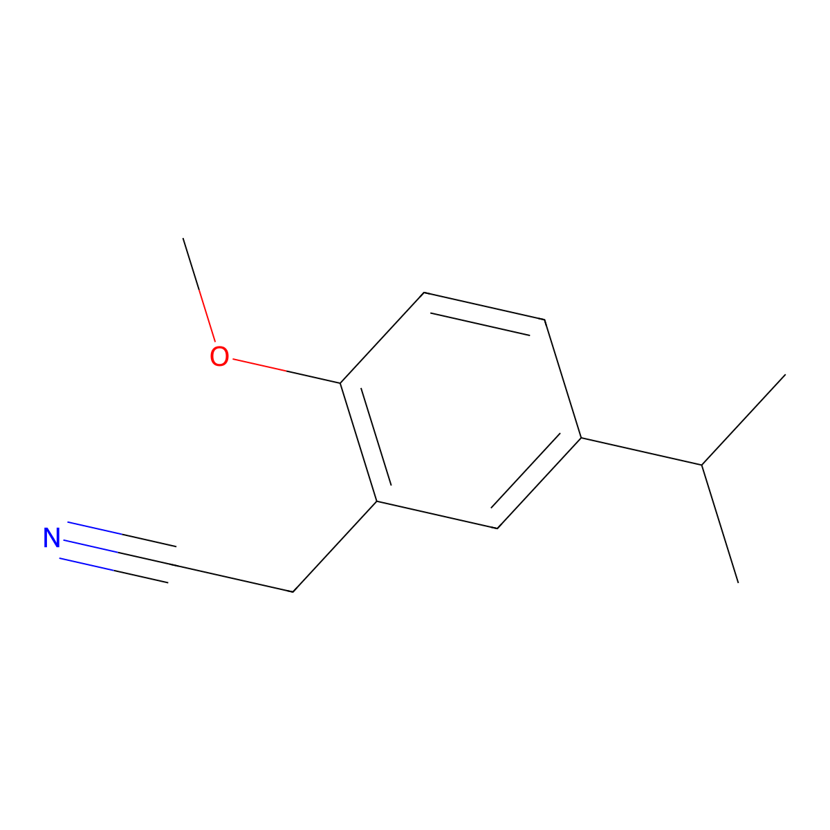 2-(5-Isopropyl-2-methoxyphenyl)acetonitrile molecular structure, CAS 1226174-31-7