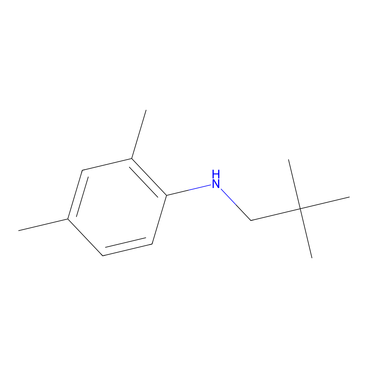 N-(2,2-dimethylpropyl)-2,4-dimethylaniline molecular structure, CAS 1226174-87-3