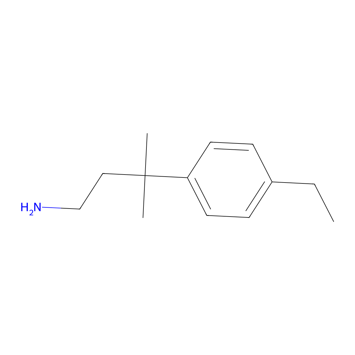 3-(4-Ethylphenyl)-3-methylbutan-1-amine molecular structure, CAS 1226175-88-7