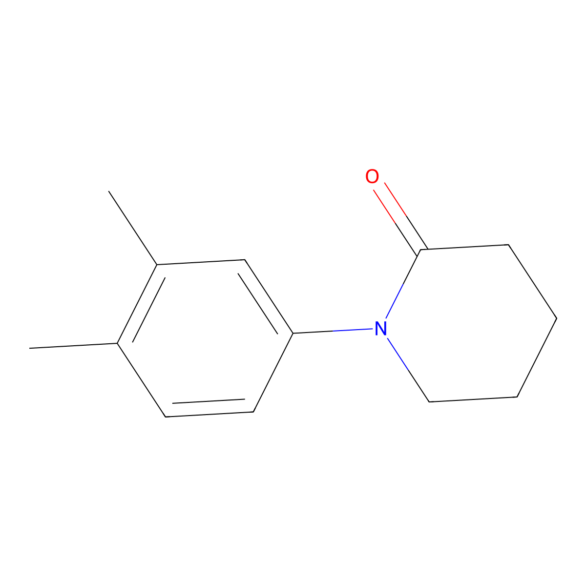1-(3,4-Dimethylphenyl)piperidin-2-one molecular structure, CAS 1226176-70-0