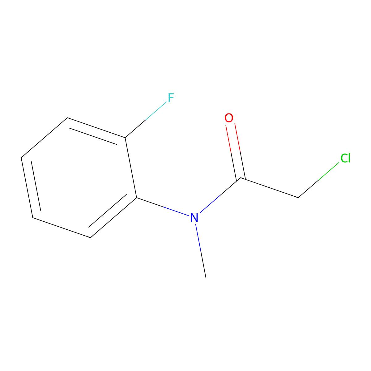 2-Chloro-N-(2-fluorophenyl)-N-methylacetamide molecular structure, CAS 1226177-05-4