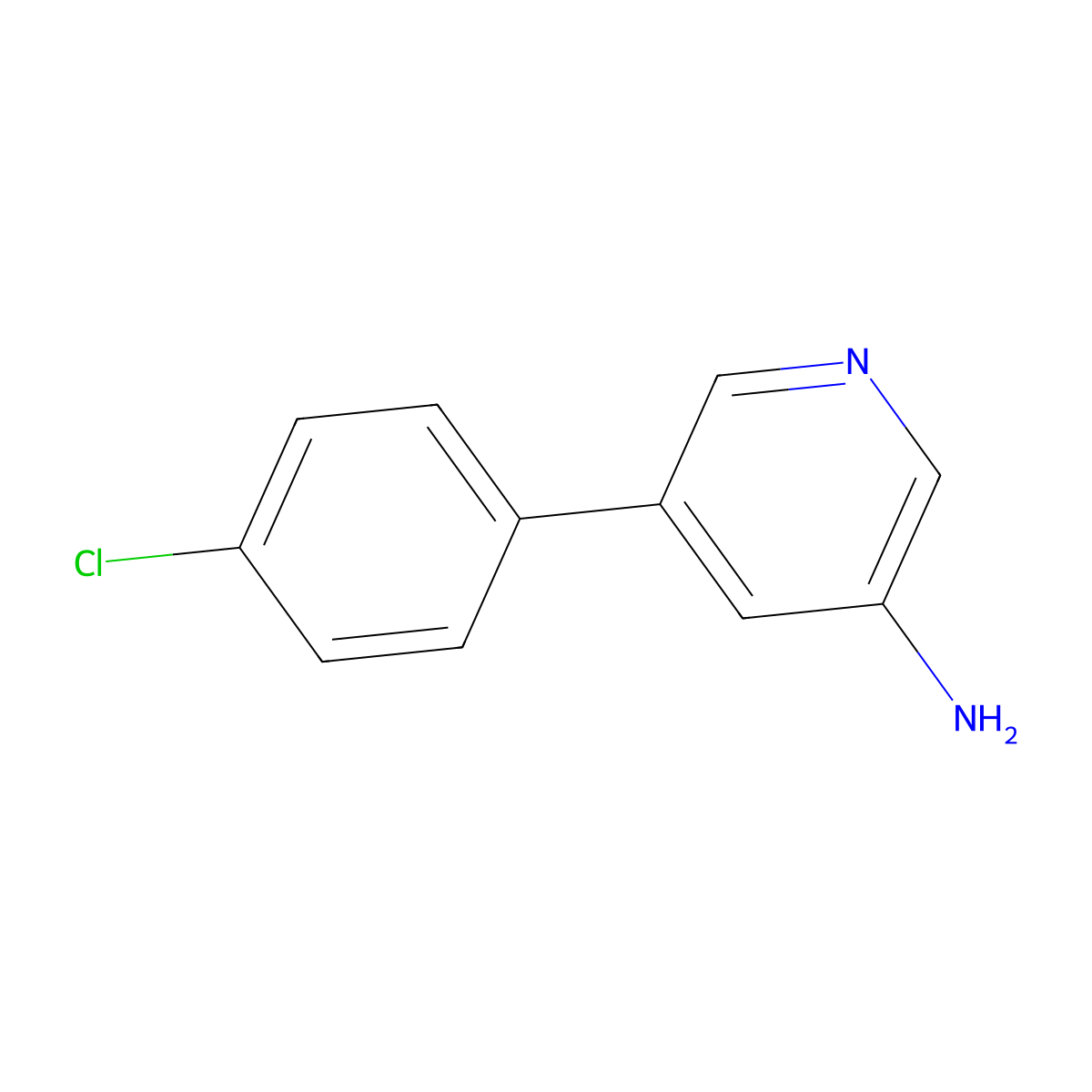 5-(4-Chlorophenyl)pyridin-3-amine molecular structure, CAS 1226177-39-4