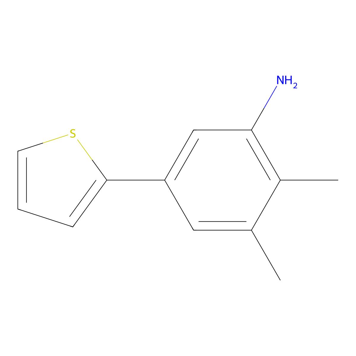 2,3-Dimethyl-5-(thiophen-2-YL)aniline molecular structure, CAS 1226178-24-0