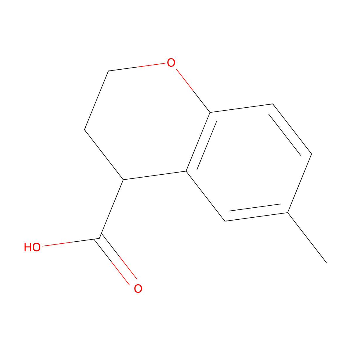 6-Methyl-3,4-dihydro-2H-1-benzopyran-4-carboxylic acid molecular structure, CAS 1226178-56-8