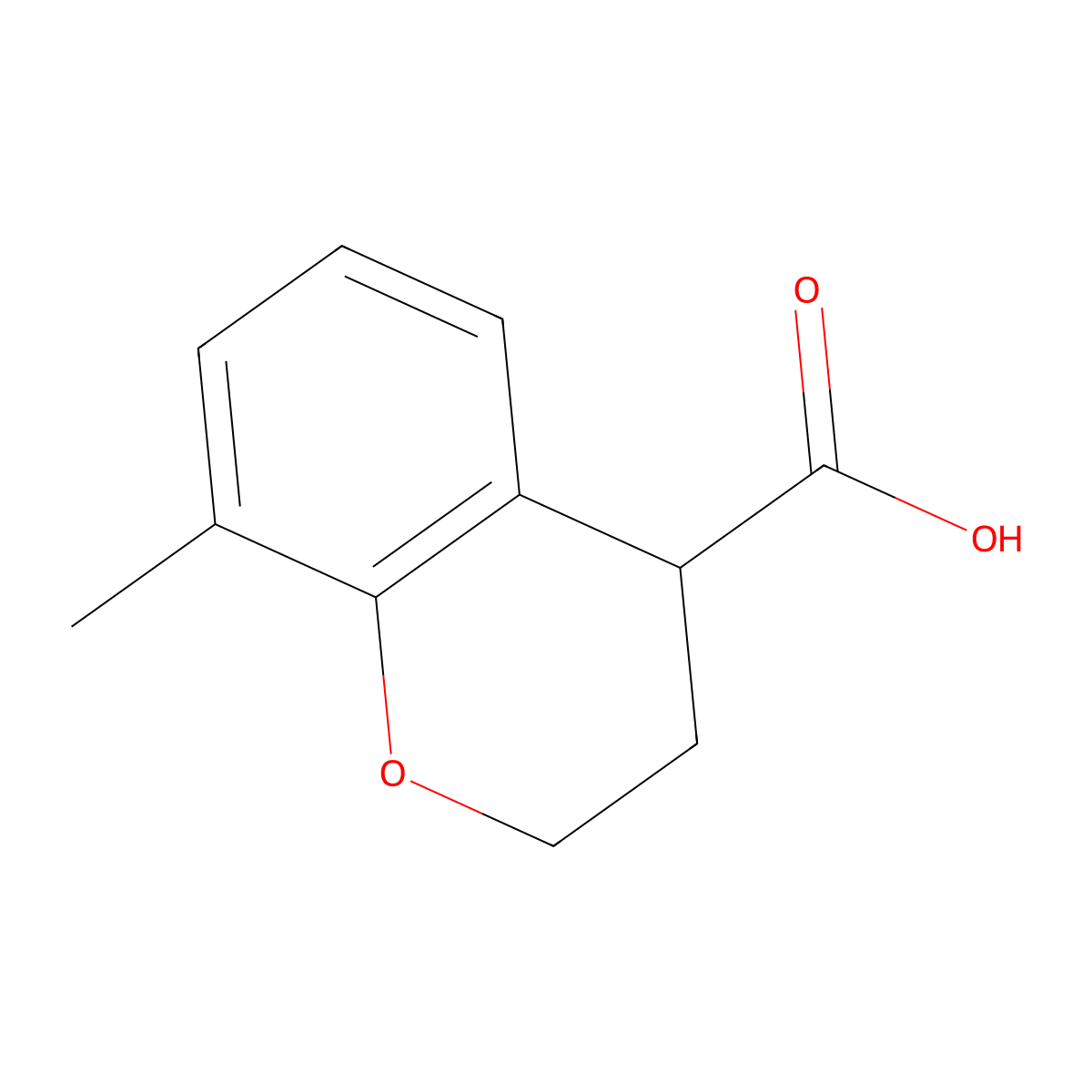 8-Methyl-3,4-dihydro-2H-1-benzopyran-4-carboxylic acid molecular structure, CAS 1226178-64-8