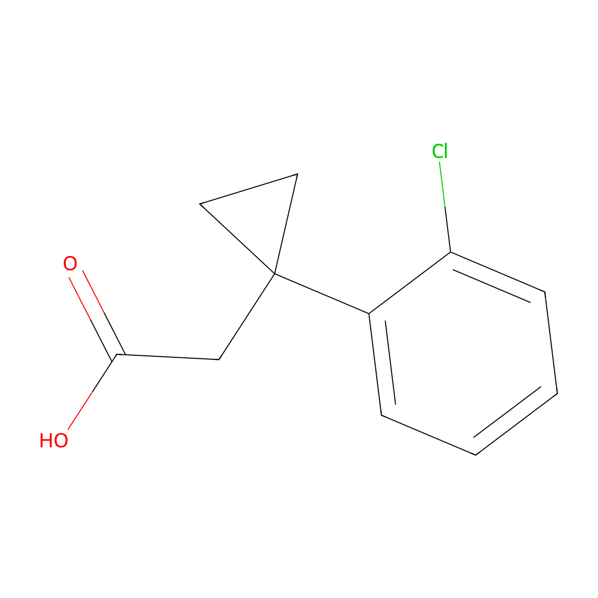 2-[1-(2-Chlorophenyl)cyclopropyl]acetic acid molecular structure, CAS 1226178-88-6