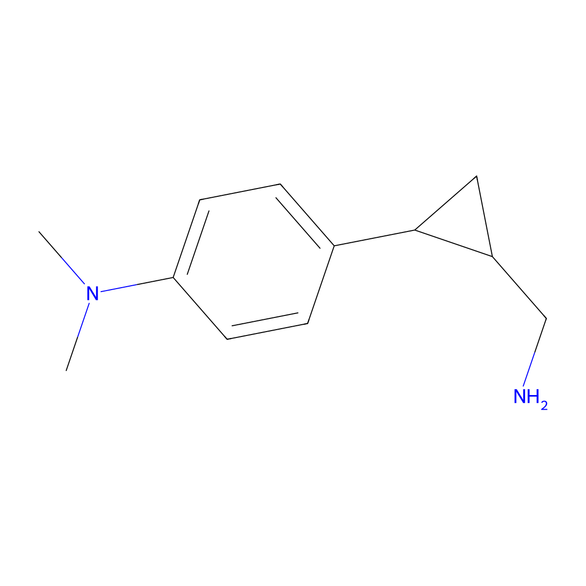 4-(2-(Aminomethyl)cyclopropyl)-N,N-dimethylaniline molecular structure, CAS 1226180-27-3