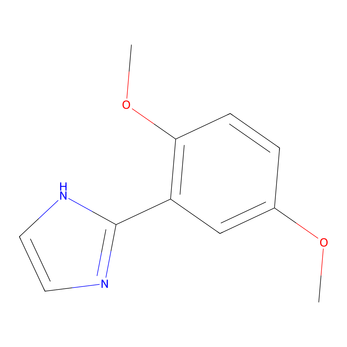 2-(2,5-Dimethoxyphenyl)imidazole molecular structure, CAS 1226181-11-8