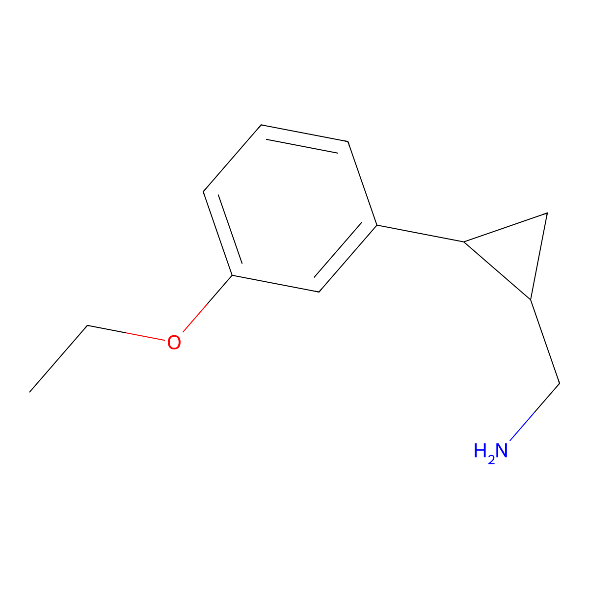 (2-(3-Ethoxyphenyl)cyclopropyl)methanamine molecular structure, CAS 1226181-37-8