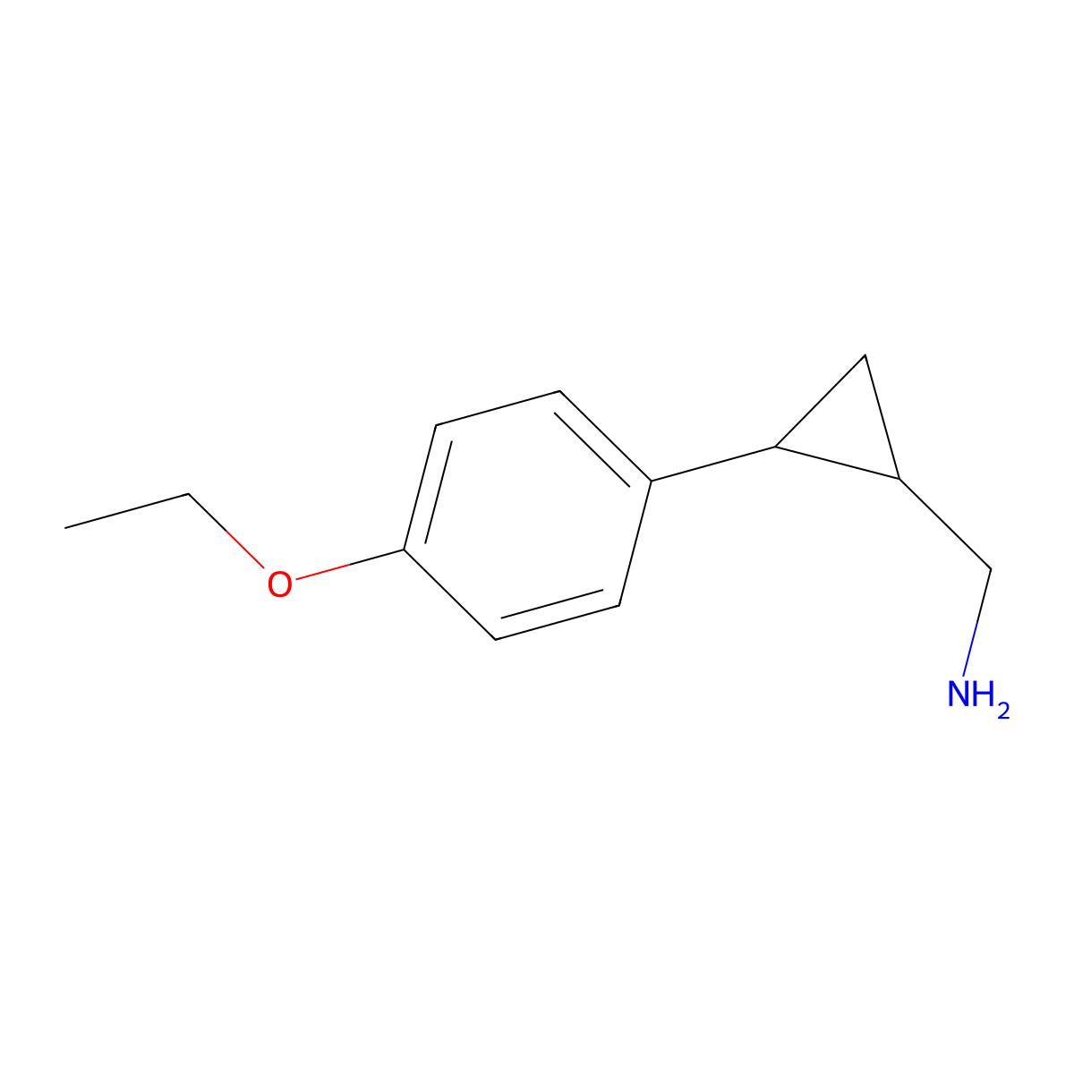 [2-(4-Ethoxyphenyl)cyclopropyl]methanamine molecular structure, CAS 1226181-40-3