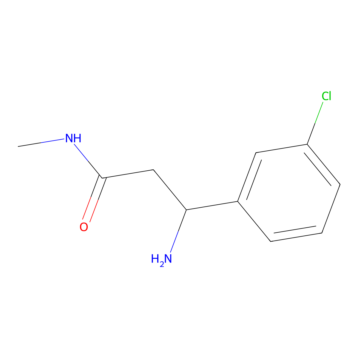 3-Amino-3-(3-chlorophenyl)-N-methylpropanamide molecular structure, CAS 1226181-89-0