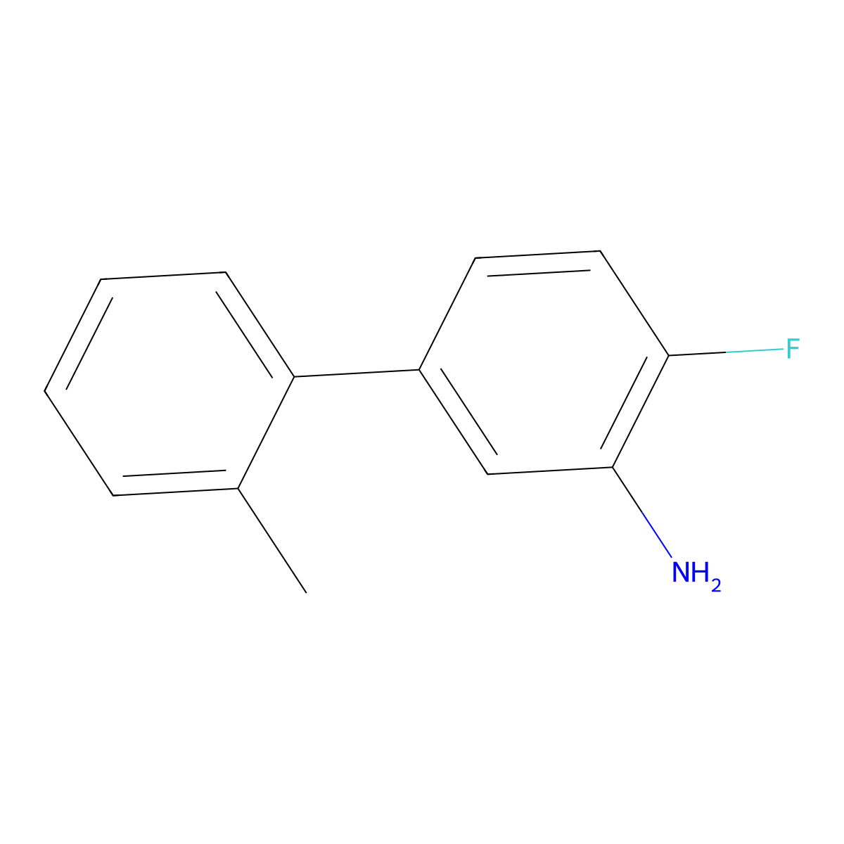 4-Fluoro-2'-methylbiphenyl-3-amine molecular structure, CAS 1226182-92-8