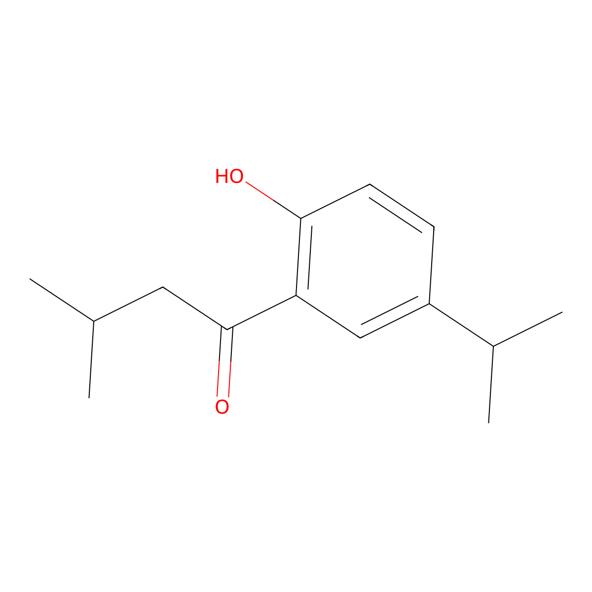 1-(2-Hydroxy-5-isopropylphenyl)-3-methylbutan-1-one molecular structure, CAS 1226184-18-4