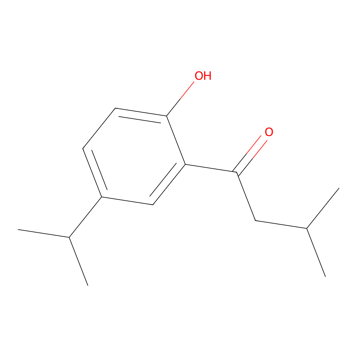 1-(2-Hydroxy-5-isopropylphenyl)-3-methylbutan-1-one molecular structure, CAS 1226184-18-4