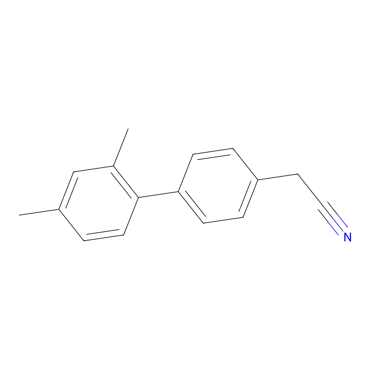 2-[4-(2,4-Dimethylphenyl)phenyl]acetonitrile molecular structure, CAS 1226185-13-2