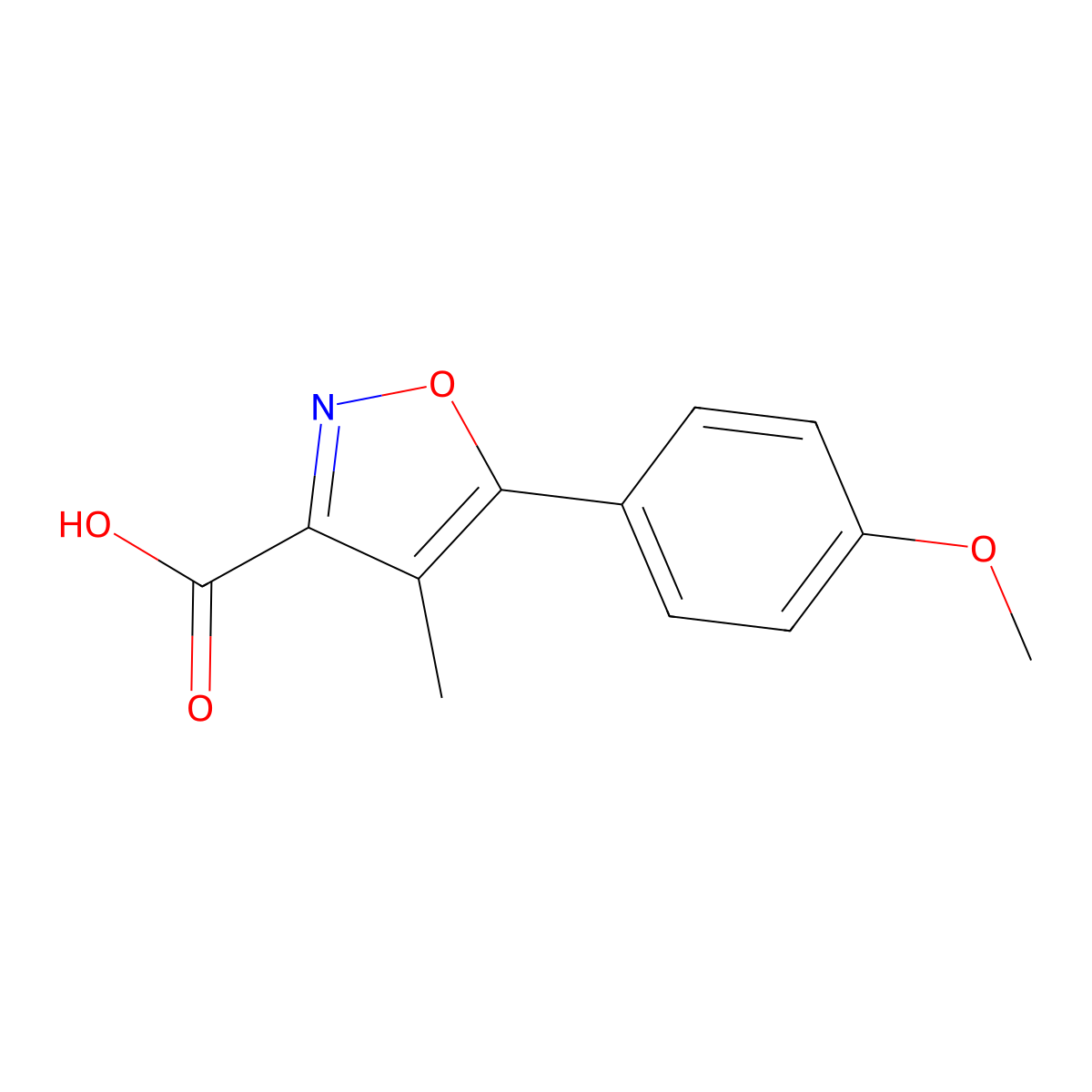 5-(4-Methoxyphenyl)-4-methyl-1,2-oxazole-3-carboxylic acid molecular structure, CAS 1226185-75-6