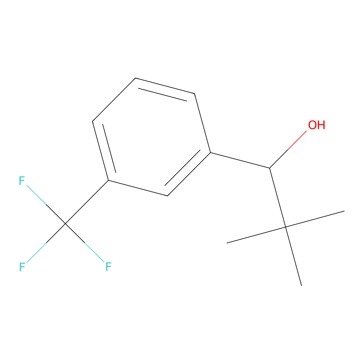 2,2-Dimethyl-1-(3-(trifluoromethyl)phenyl)propan-1-ol molecular structure, CAS 1226186-71-5