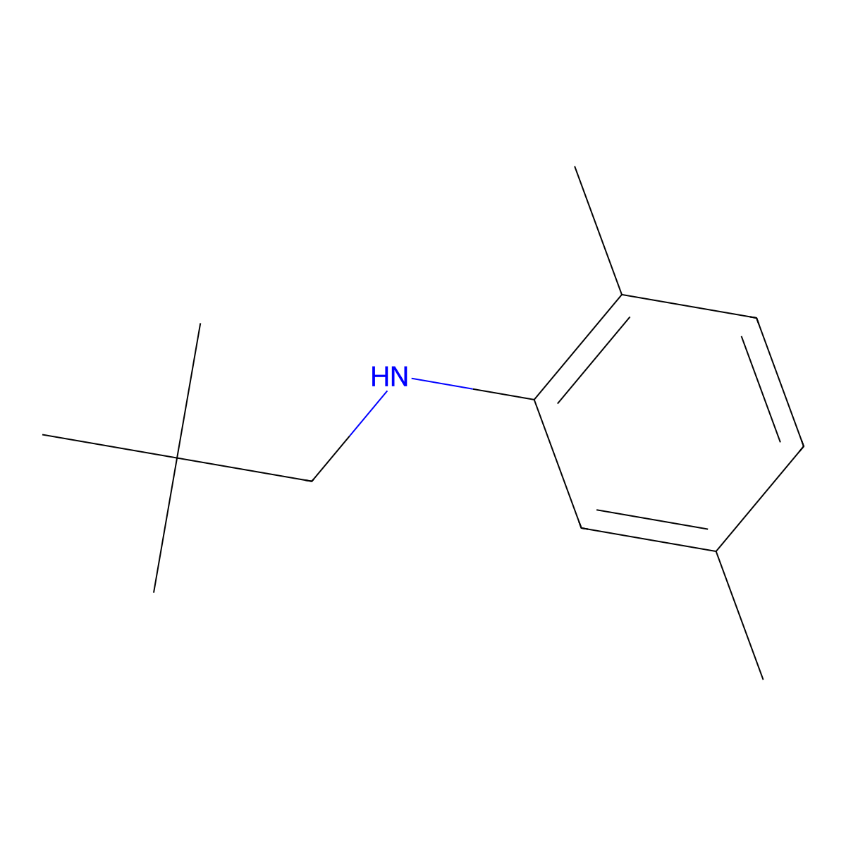 N-(2,2-dimethylpropyl)-2,5-dimethylaniline molecular structure, CAS 1226190-85-7