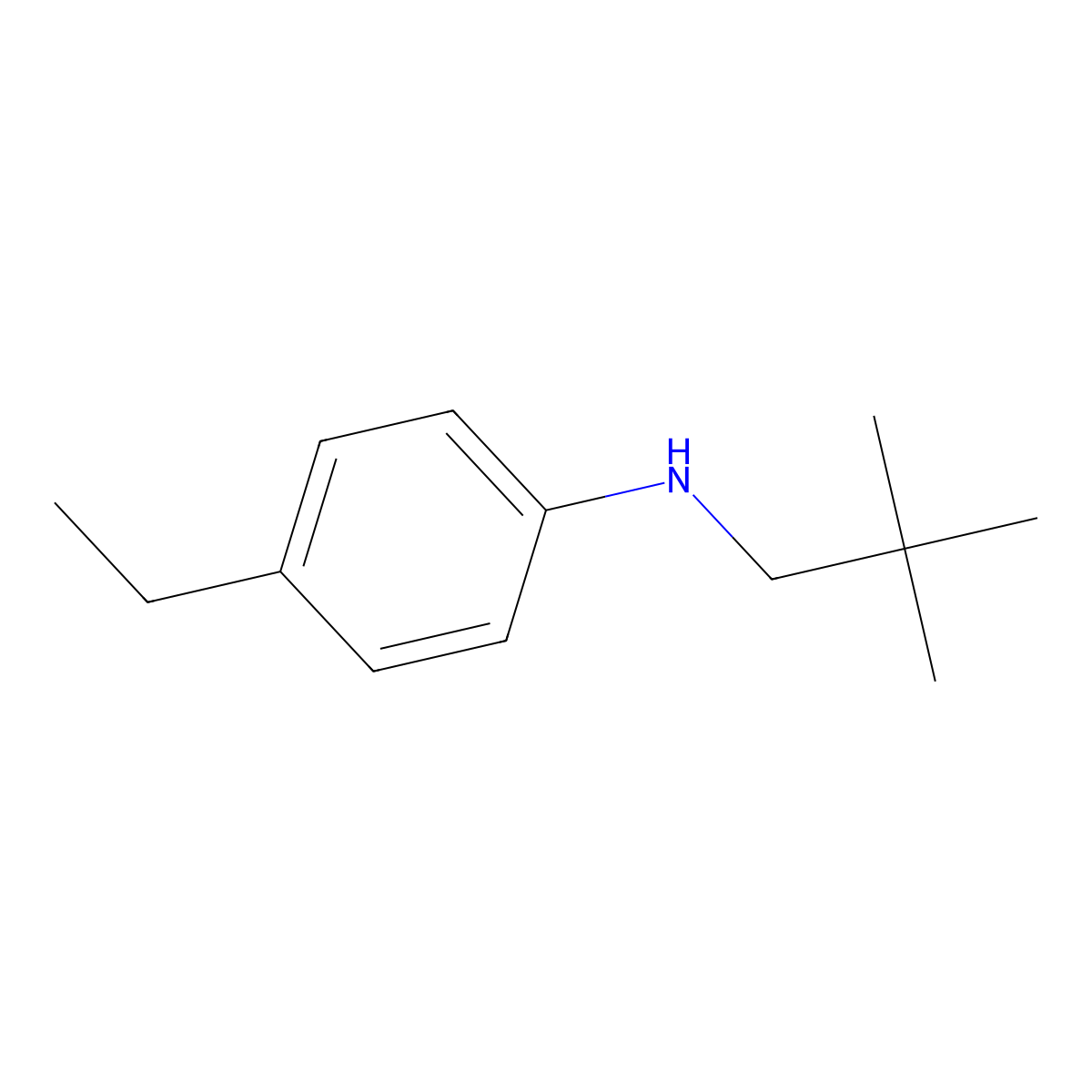 N-(2,2-dimethylpropyl)-4-ethylaniline molecular structure, CAS 1226190-88-0