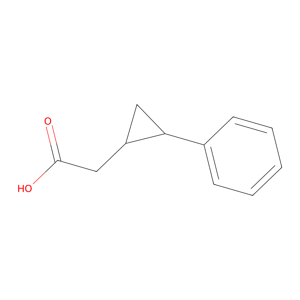 2-(2-Phenylcyclopropyl)acetic acid molecular structure, CAS 1226192-12-6
