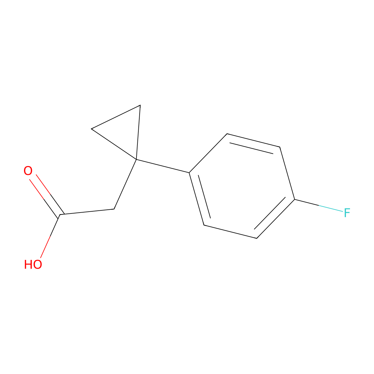 2-[1-(4-Fluorophenyl)cyclopropyl]acetic acid molecular structure, CAS 1226193-93-6