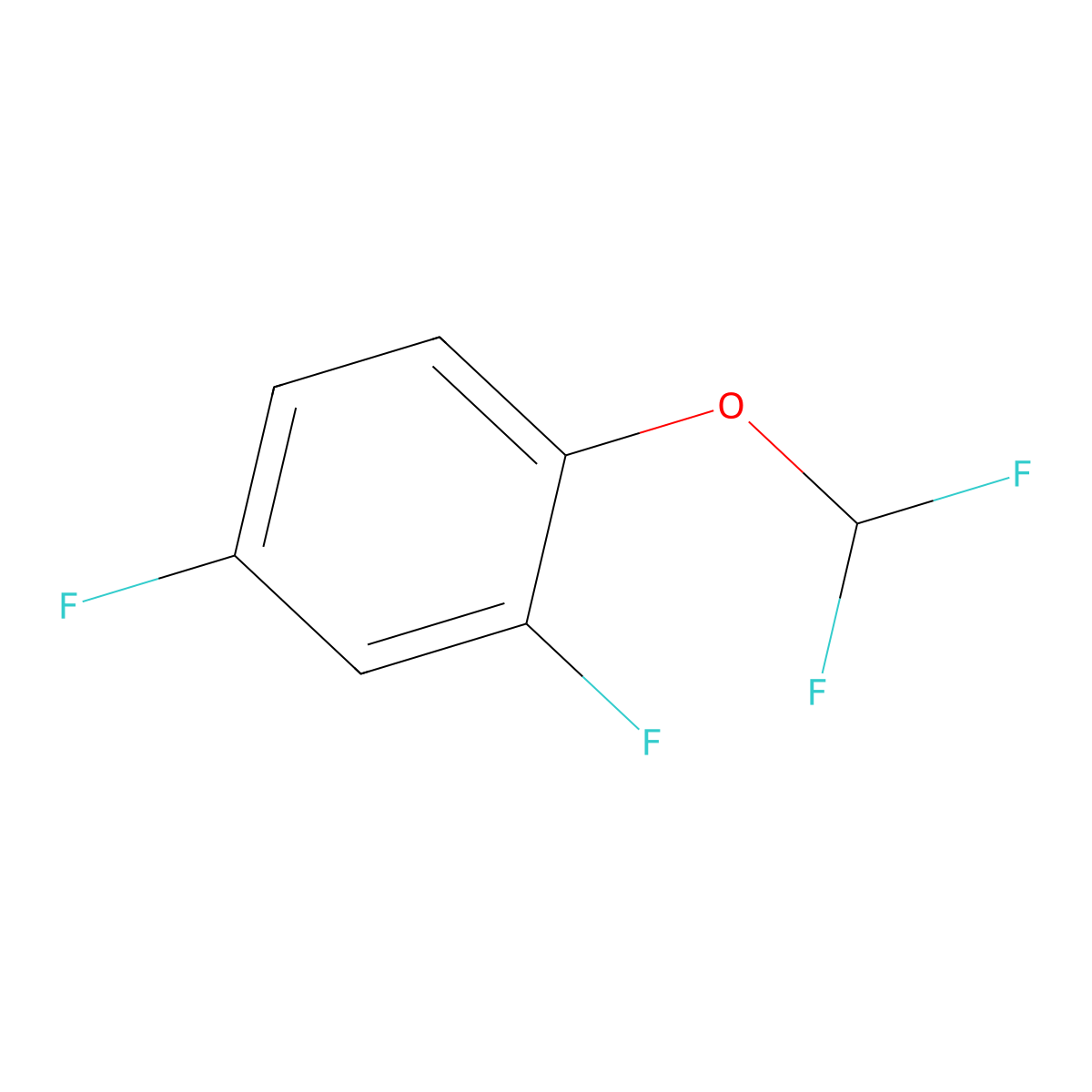 1-(Difluoromethoxy)-2,4-difluorobenzene molecular structure, CAS 1226194-39-3