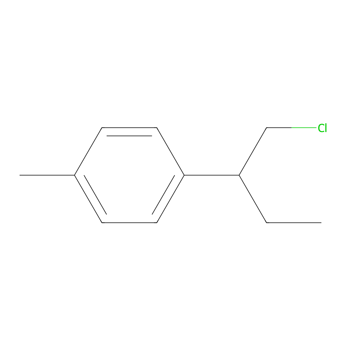 1-(1-Chlorobutan-2-yl)-4-methylbenzene molecular structure, CAS 1226195-84-1