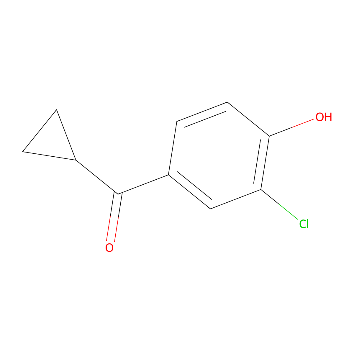 2-Chloro-4-cyclopropanecarbonylphenol molecular structure, CAS 1226195-94-3