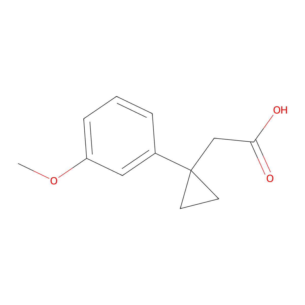 2-[1-(3-Methoxyphenyl)cyclopropyl]acetic acid molecular structure, CAS 1226202-64-7