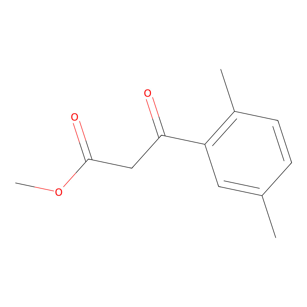 Methyl 3-(2,5-dimethylphenyl)-3-oxopropanoate molecular structure, CAS 1226202-70-5