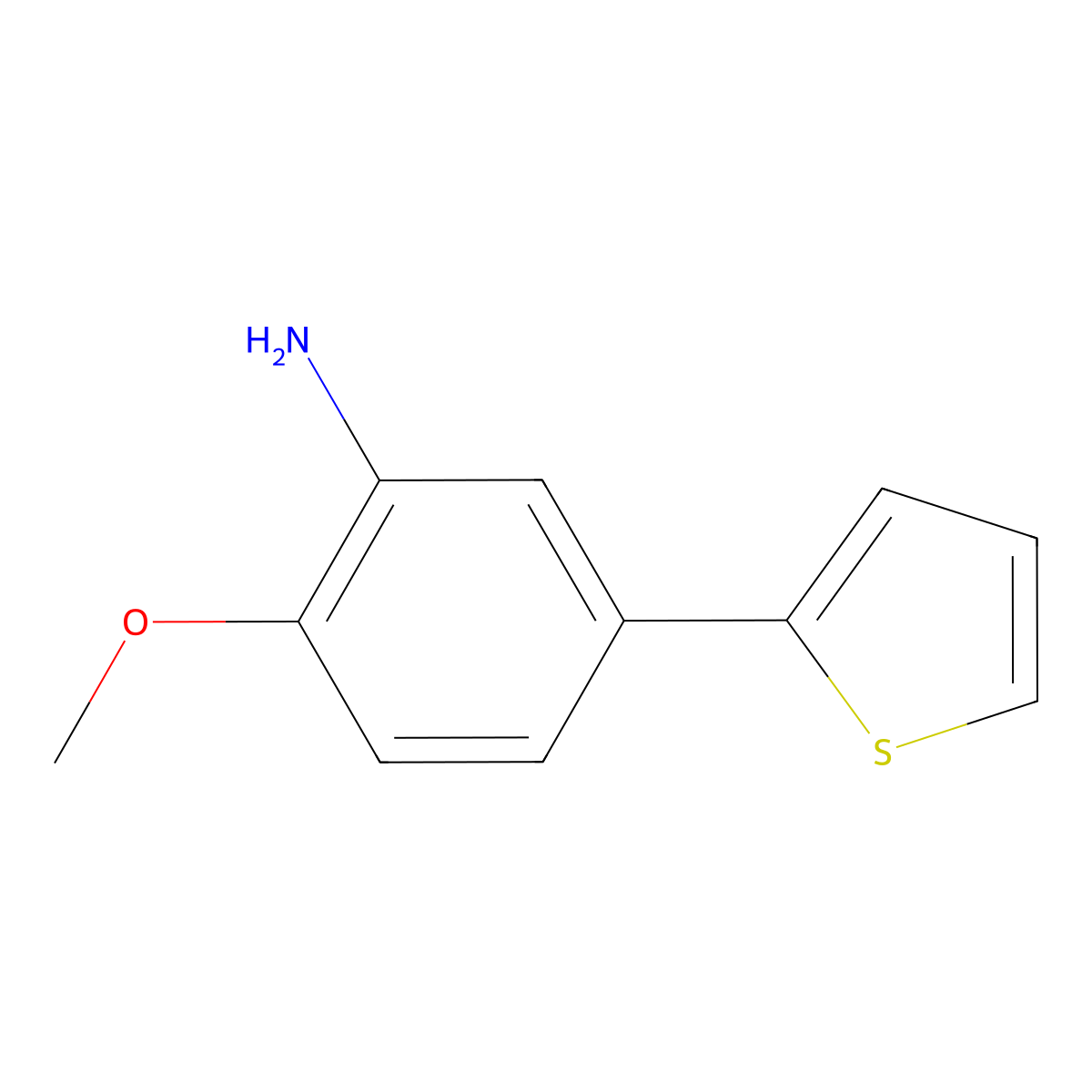 2-Methoxy-5-(thiophen-2-YL)aniline molecular structure, CAS 1226203-42-4