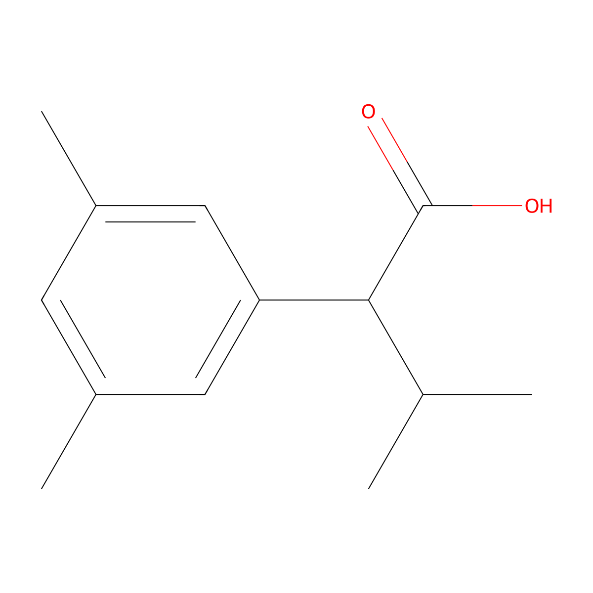 2-(3,5-Dimethylphenyl)-3-methylbutanoic acid molecular structure, CAS 1226203-93-5