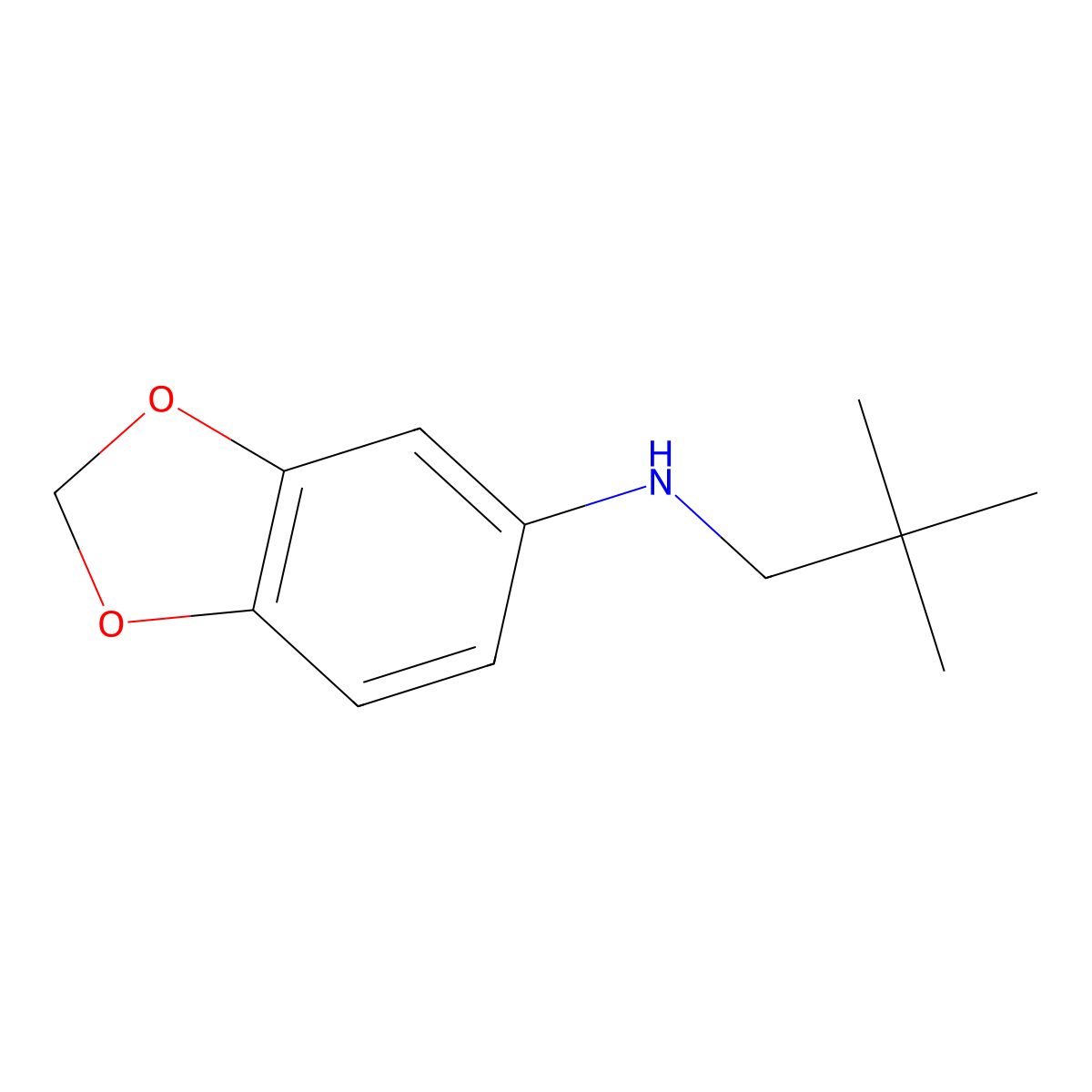 n-Neopentylbenzo[d][1,3]dioxol-5-amine molecular structure, CAS 1226205-55-5
