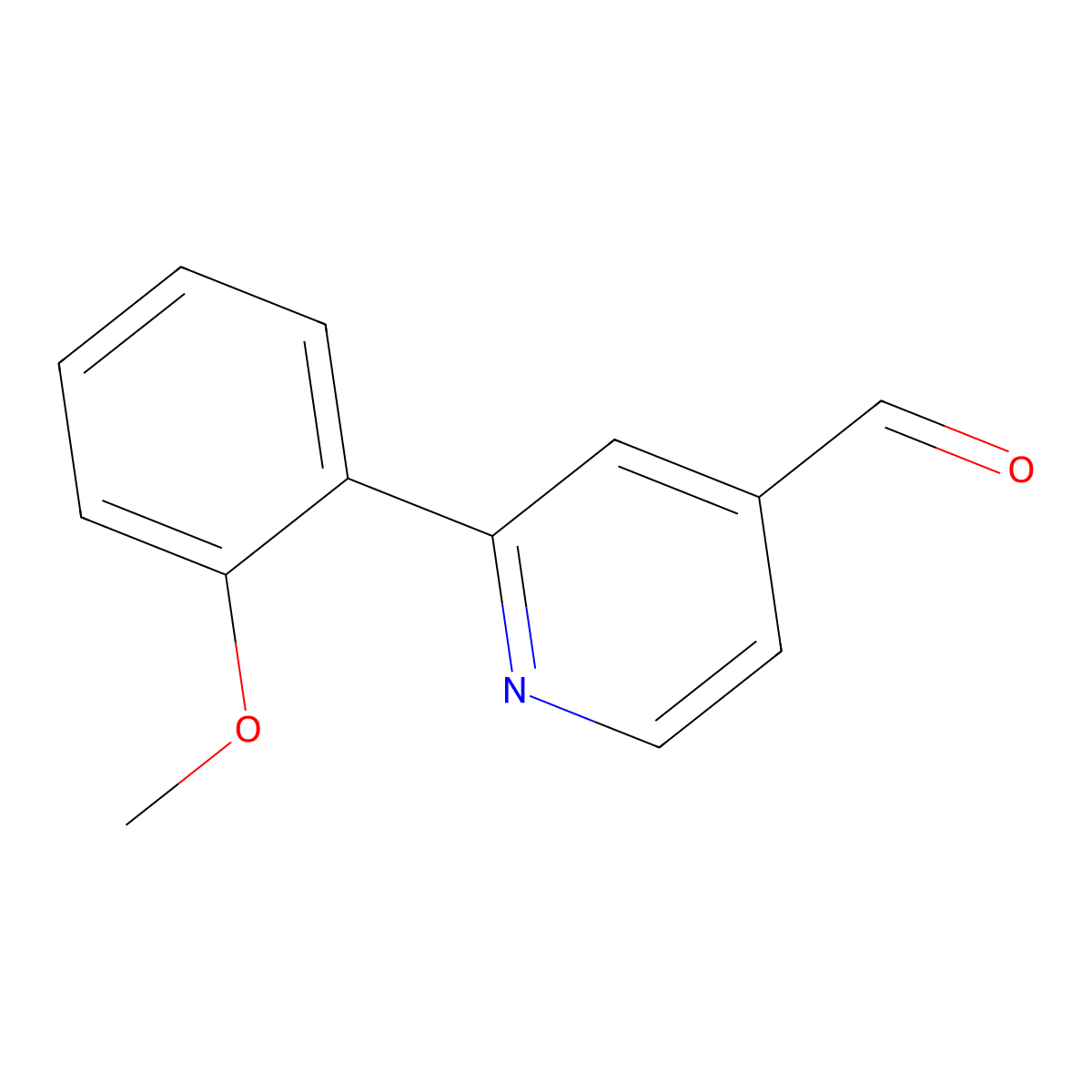 2-(2-Methoxyphenyl)-4-pyridinecarboxaldehyde molecular structure, CAS 1226205-75-9