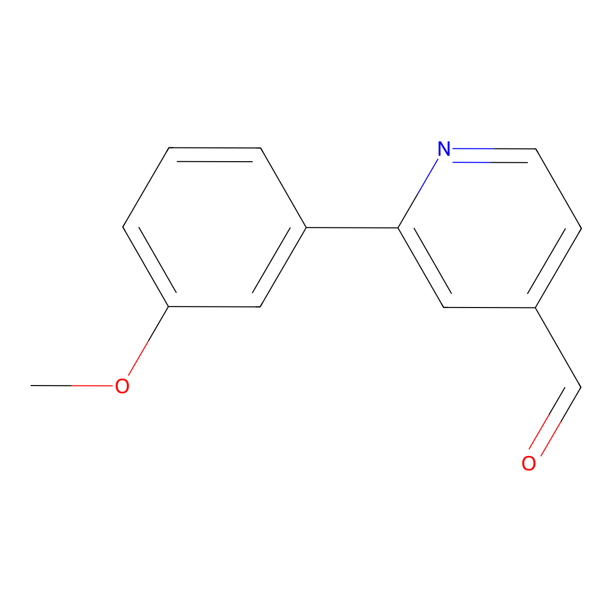 2-(3-Methoxyphenyl)-4-pyridinecarboxaldehyde molecular structure, CAS 1226205-79-3