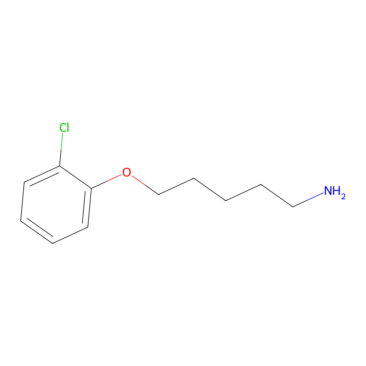5-(2-Chlorophenoxy)pentan-1-amine molecular structure, CAS 1226207-19-7