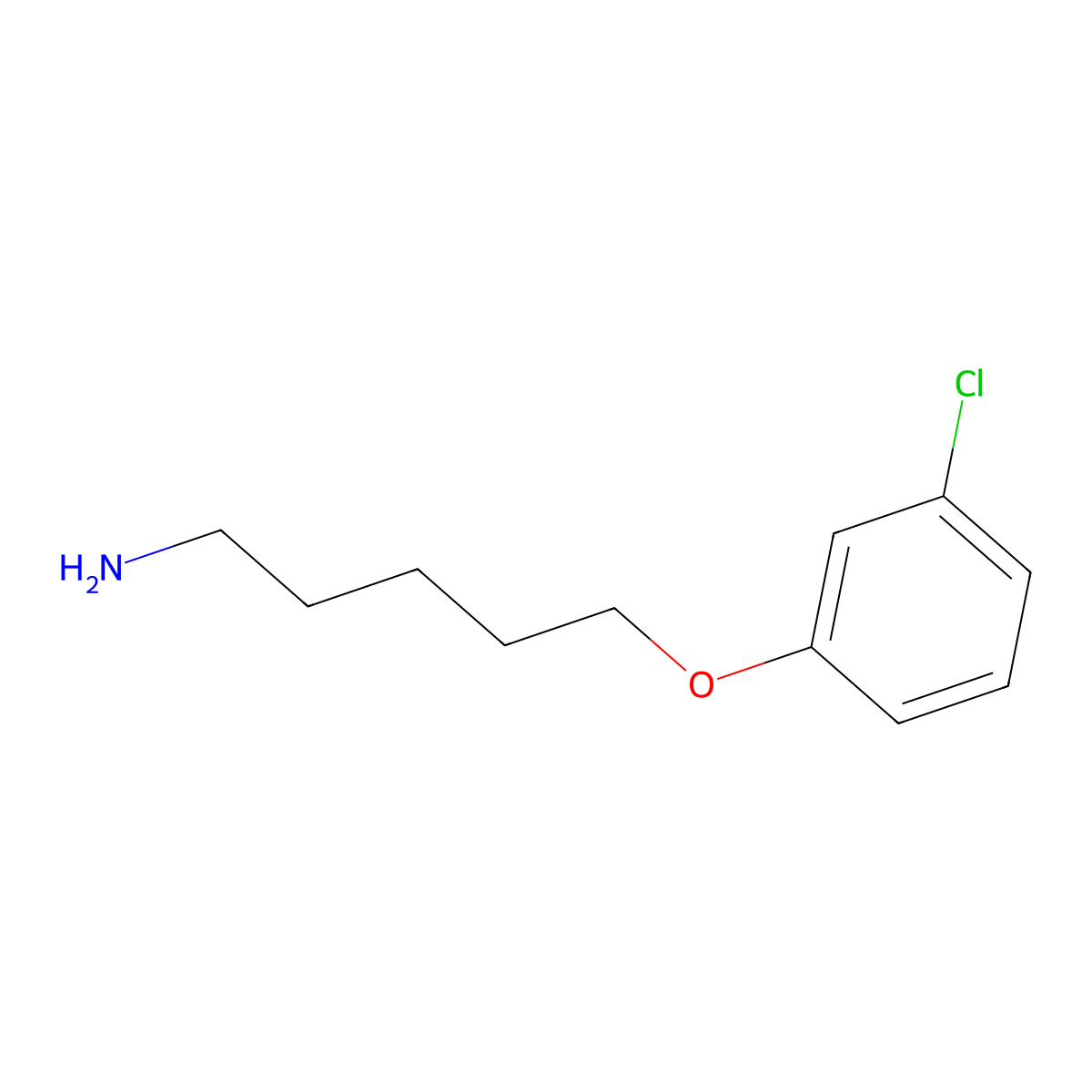 5-(3-Chlorophenoxy)pentan-1-amine molecular structure, CAS 1226207-21-1