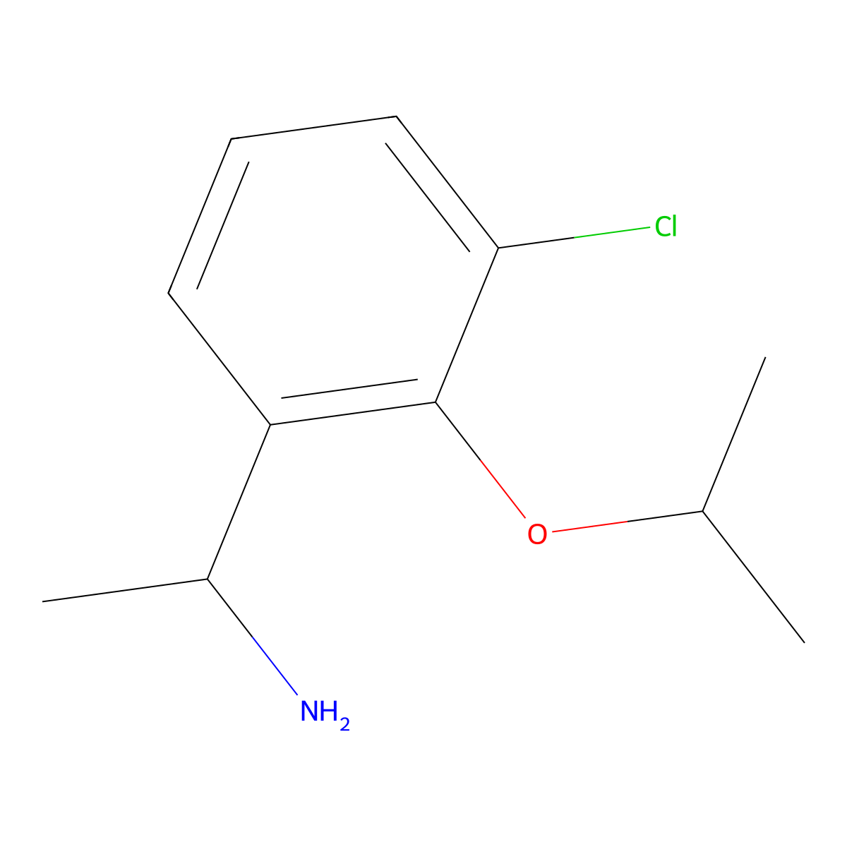 1-(3-Chloro-2-isopropoxyphenyl)-ethylamine molecular structure, CAS 1226207-32-4