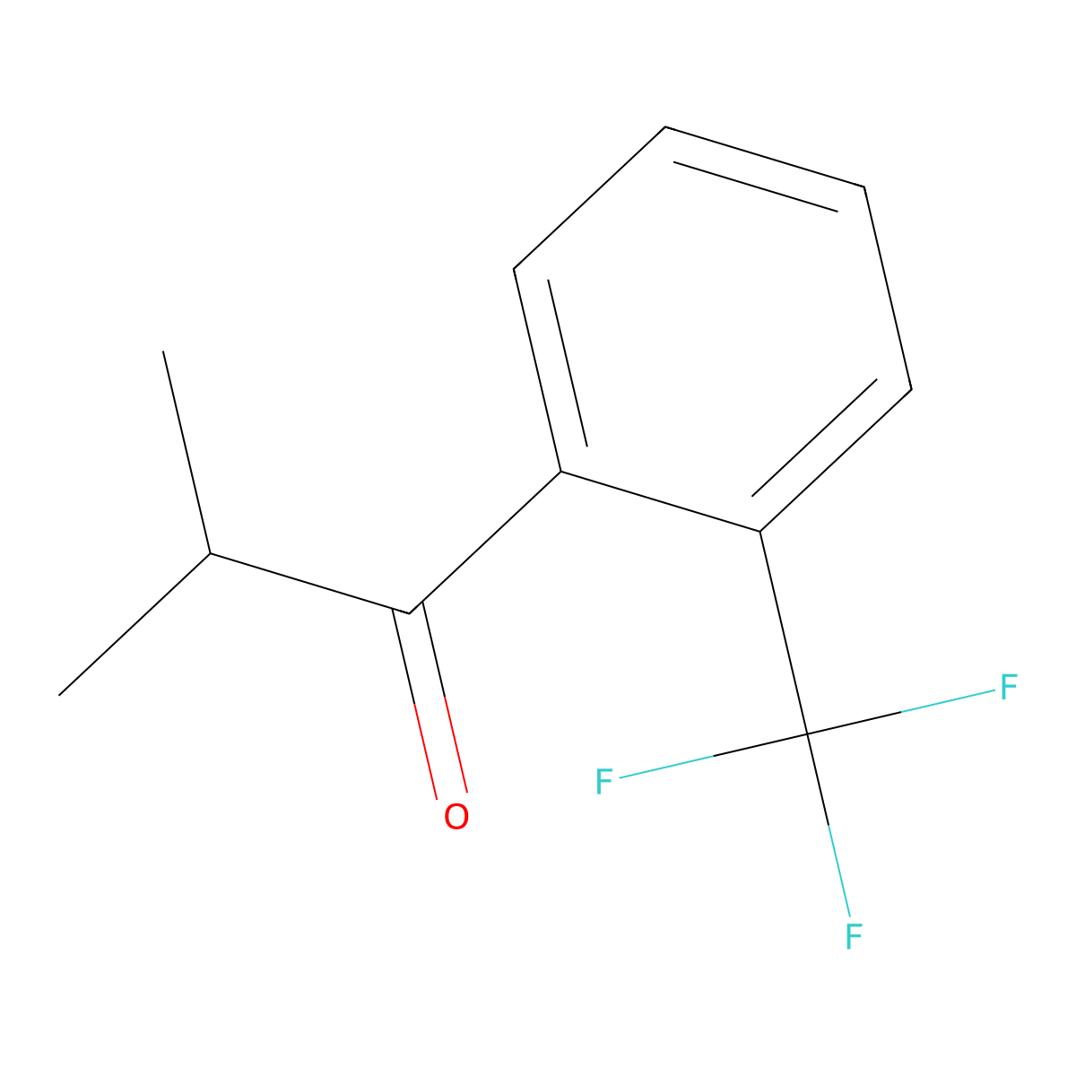 2-Methyl-1-(2-(trifluoromethyl)phenyl)propan-1-one molecular structure, CAS 1226207-49-3