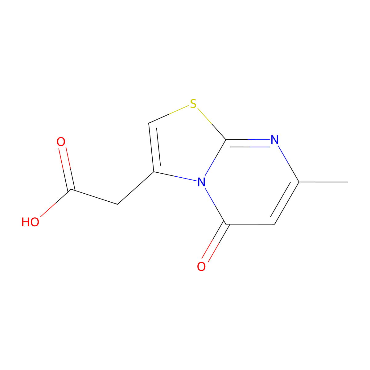 2-(7-Methyl-5-oxo-5H-thiazolo[3,2-a]pyrimidin-3-yl)acetic acid molecular structure, CAS 1226208-46-3