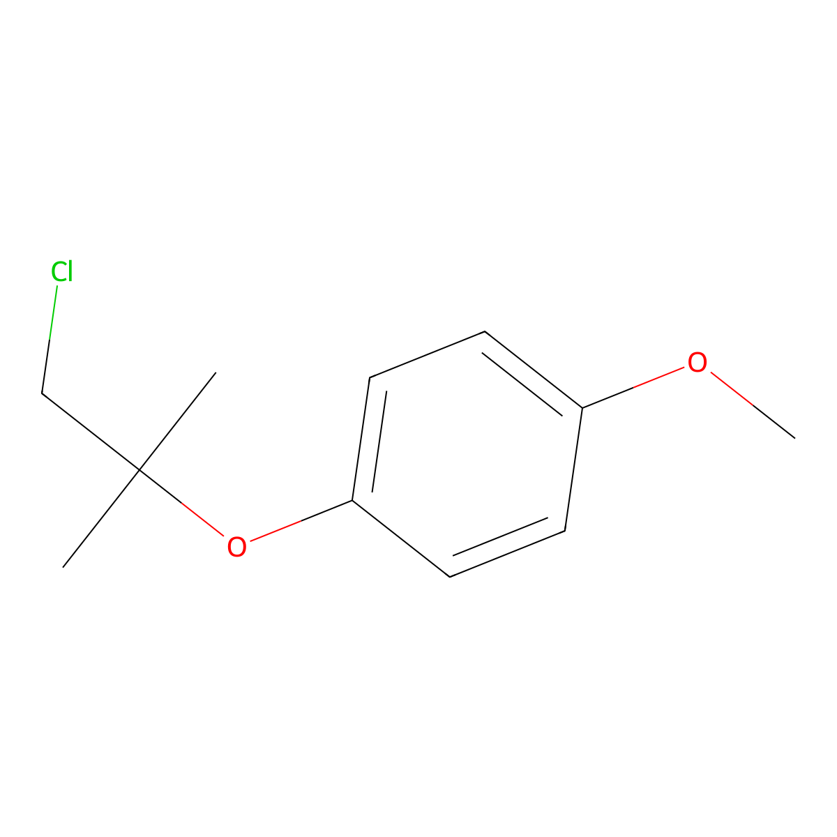 1-((1-Chloro-2-methylpropan-2-yl)oxy)-4-methoxybenzene molecular structure, CAS 1226209-28-4