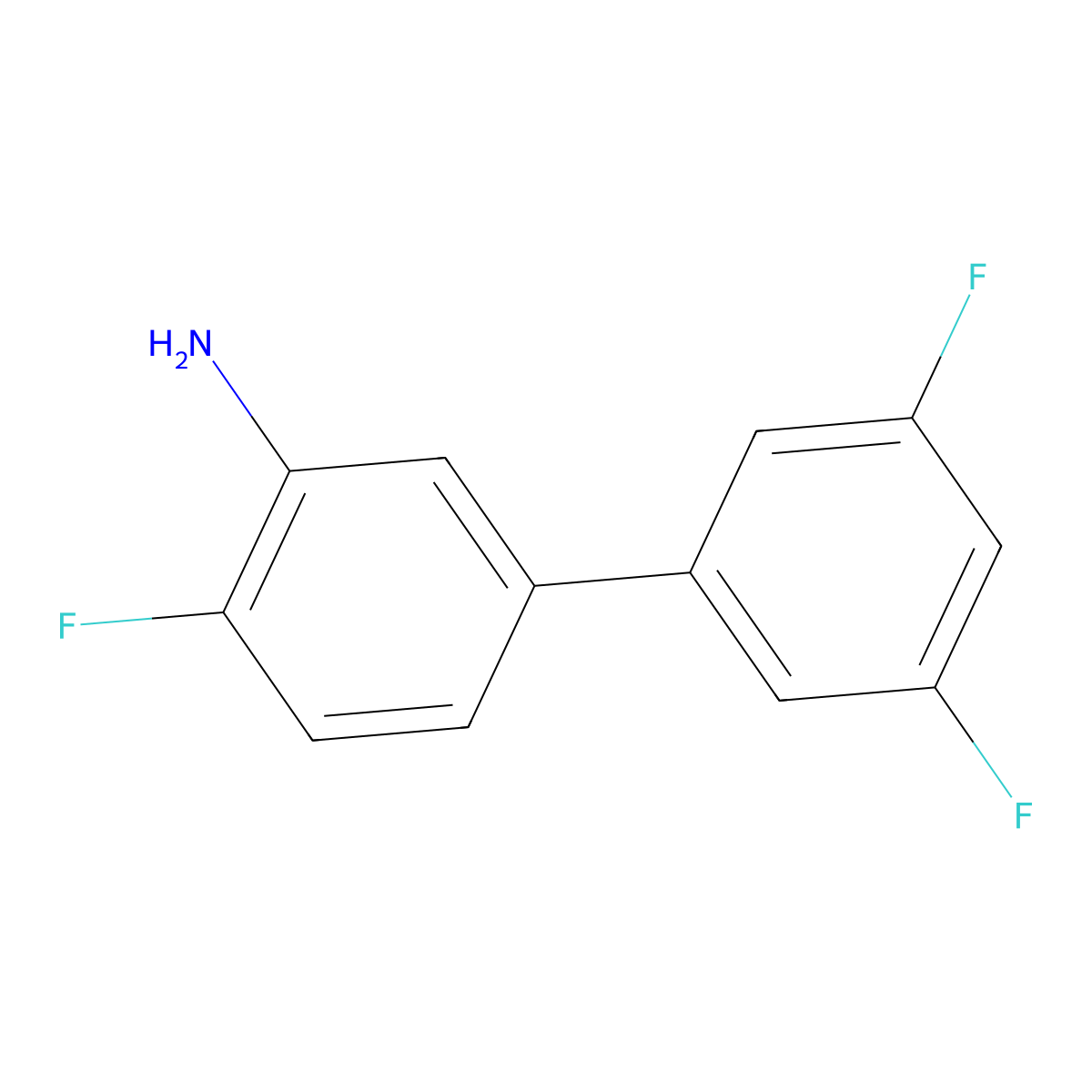 3',4,5'-Trifluorobiphenyl-3-amine molecular structure, CAS 1226211-84-2
