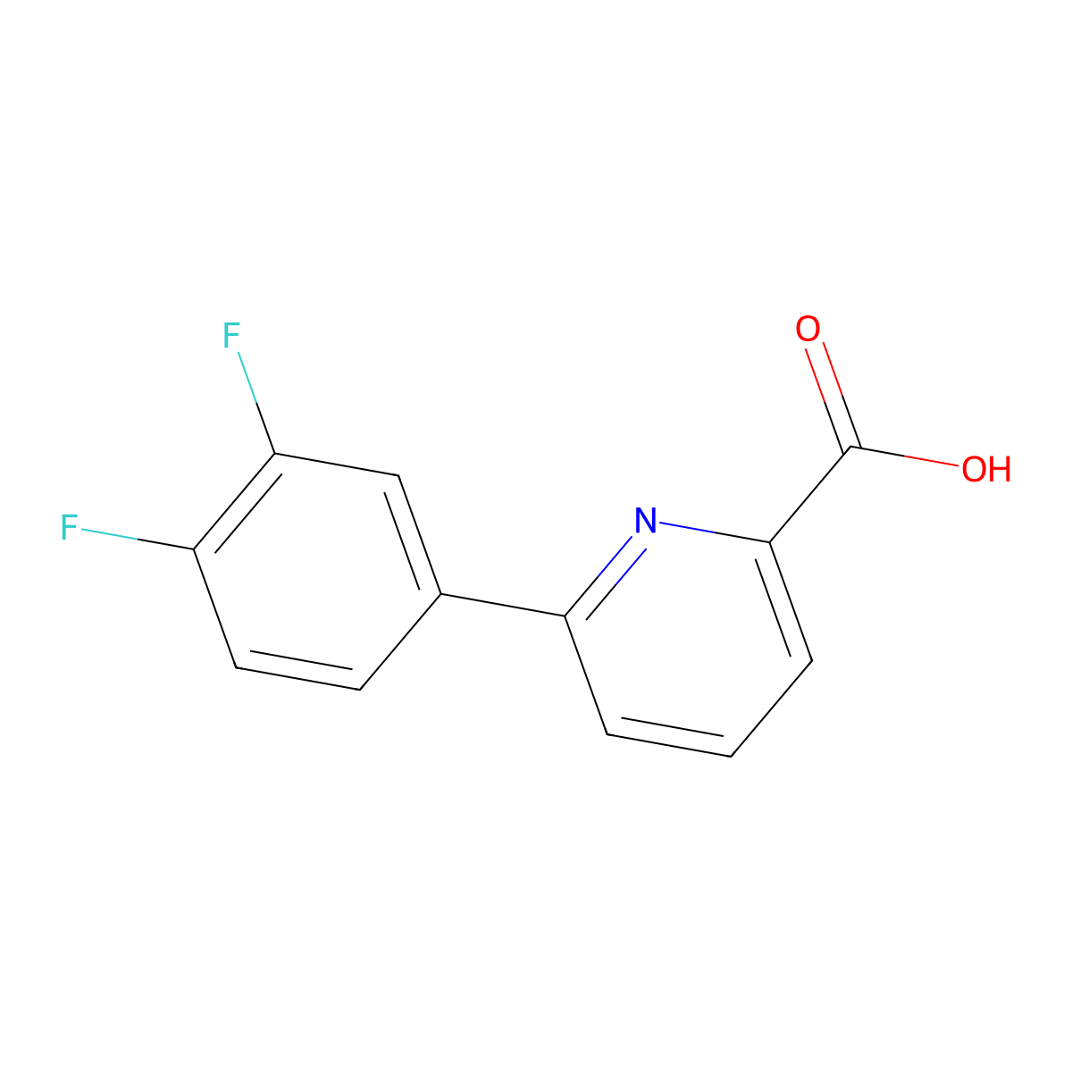6-(3,4-Difluorophenyl)picolinic acid molecular structure, CAS 1226214-24-9