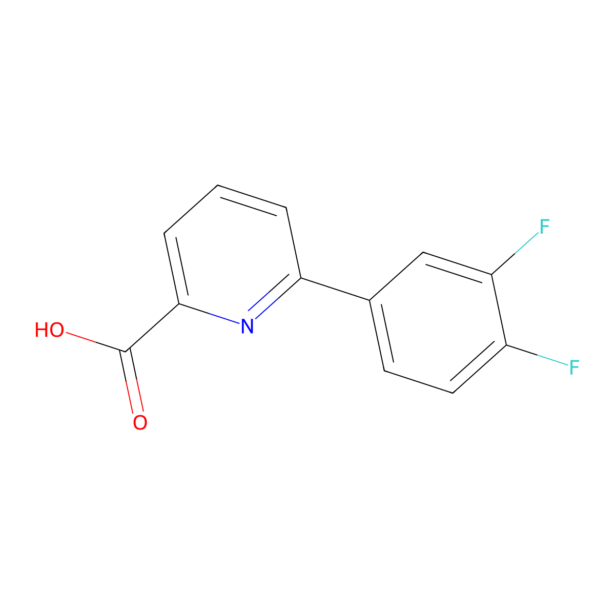 6-(3,4-Difluorophenyl)picolinic acid molecular structure, CAS 1226214-24-9