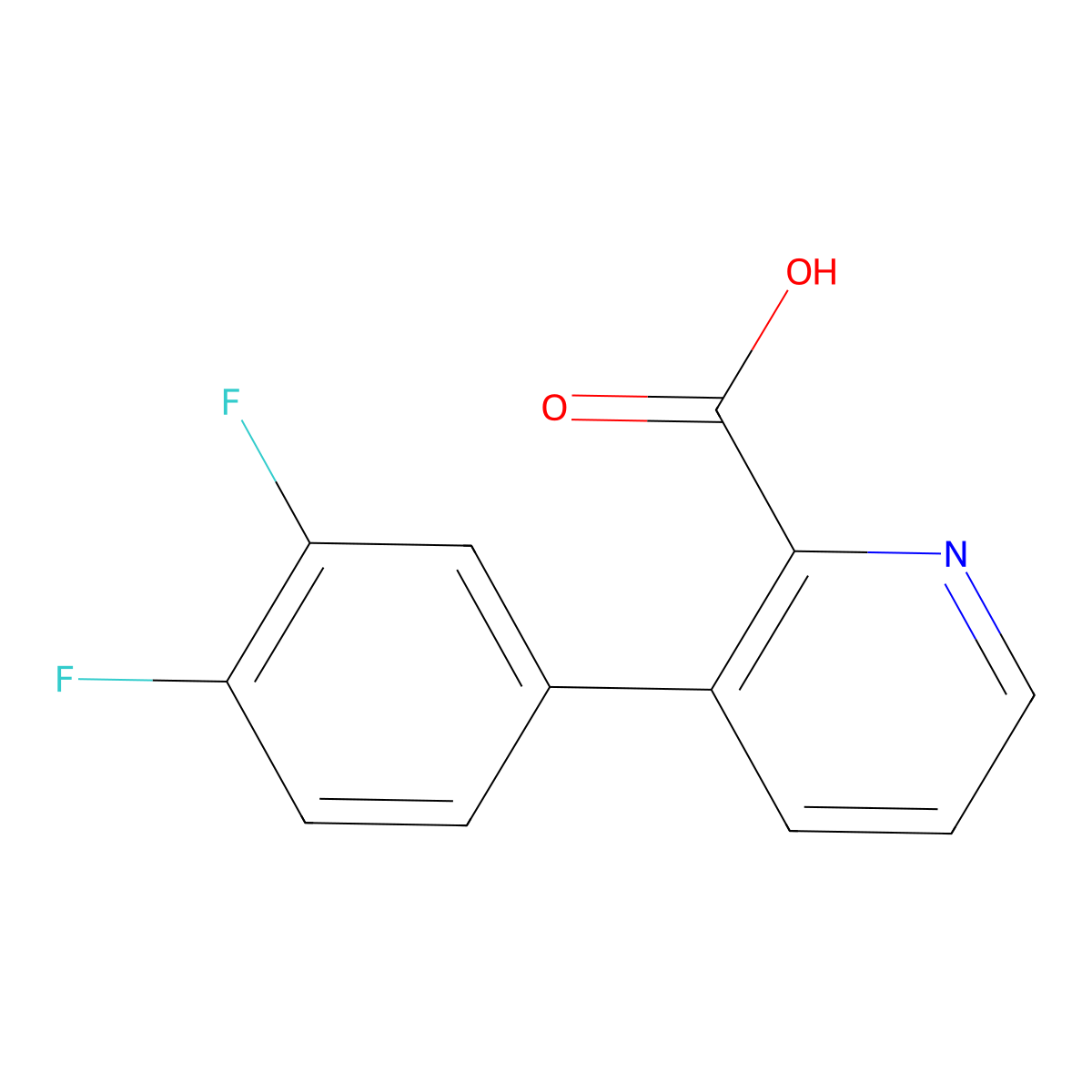 3-(3,4-Difluorophenyl)picolinic acid molecular structure, CAS 1226214-36-3